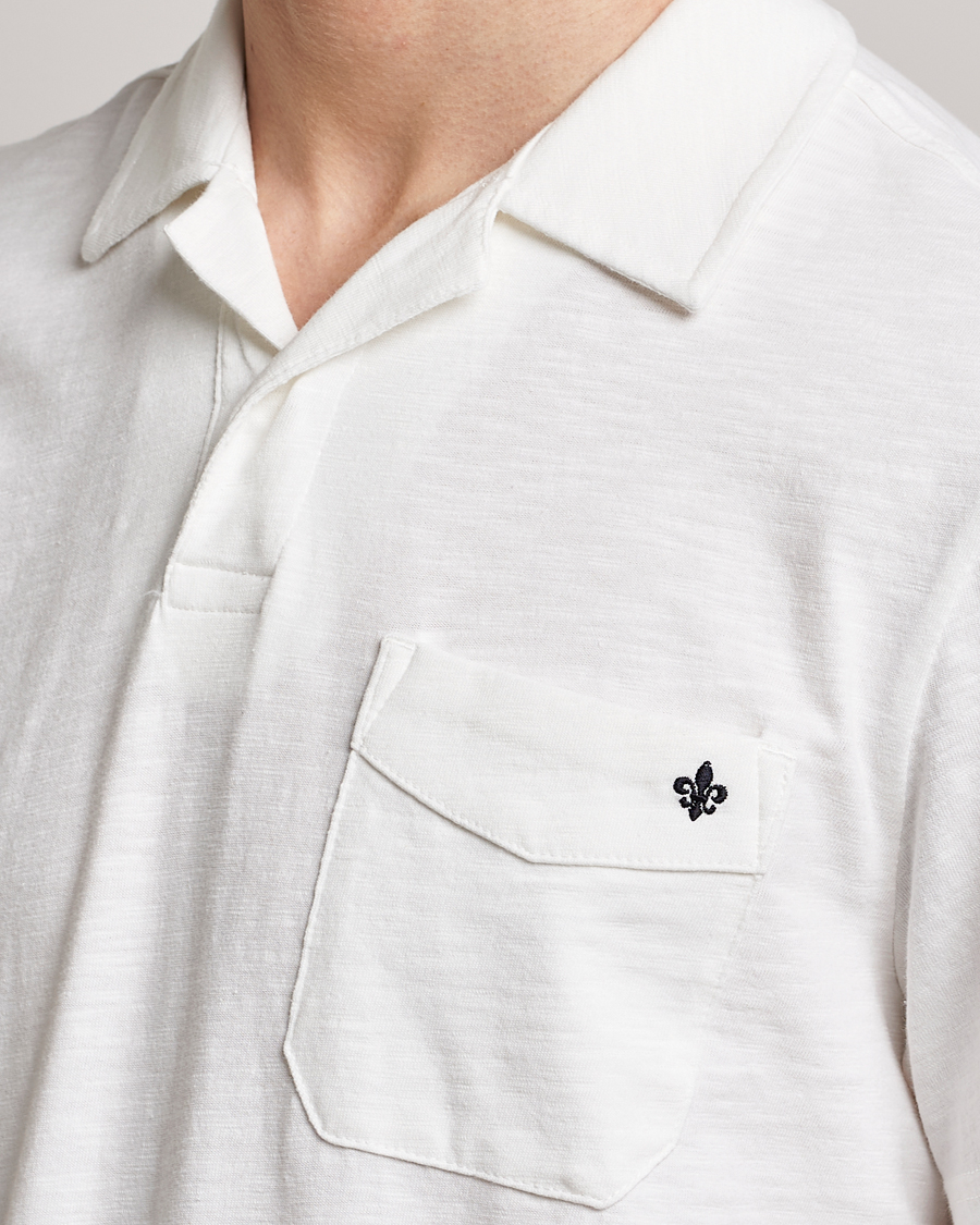 Hombres | Polos | Morris | Clopton Cotton Blend Polo Off White