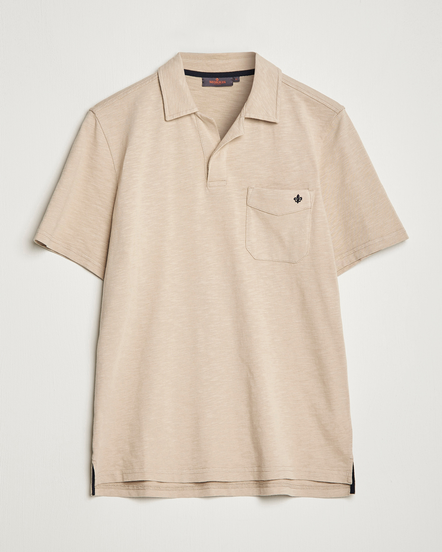 Hombres | Polos | Morris | Clopton Cotton Blend Polo Khaki