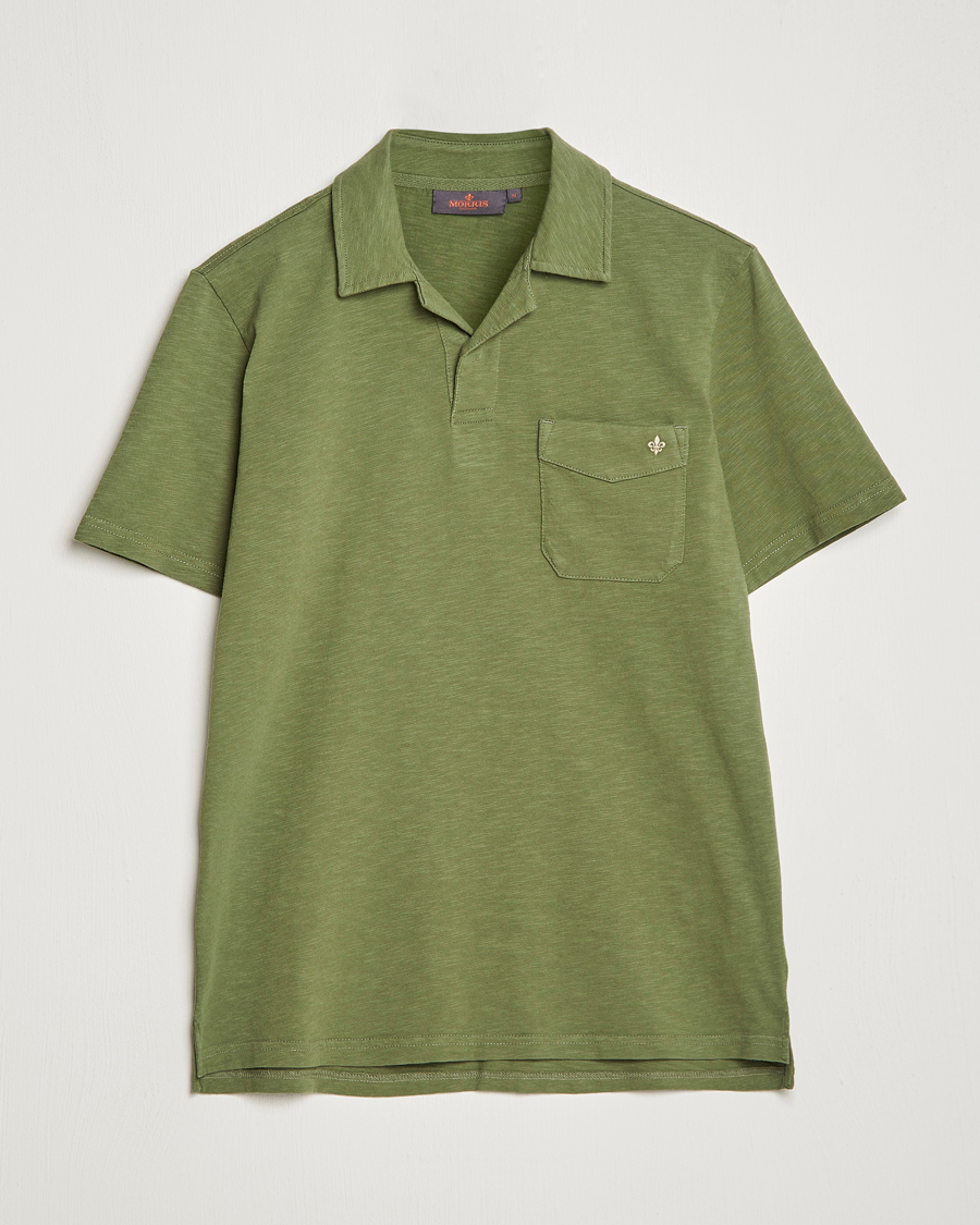Hombres | Polos | Morris | Clopton Cotton Blend Polo Sage Green
