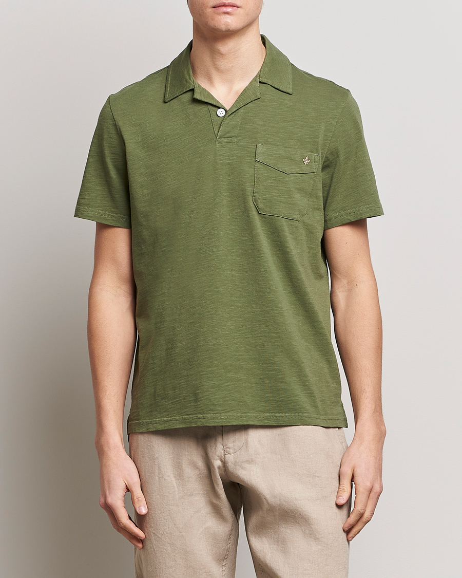 Hombres | Polos | Morris | Clopton Cotton Blend Polo Sage Green