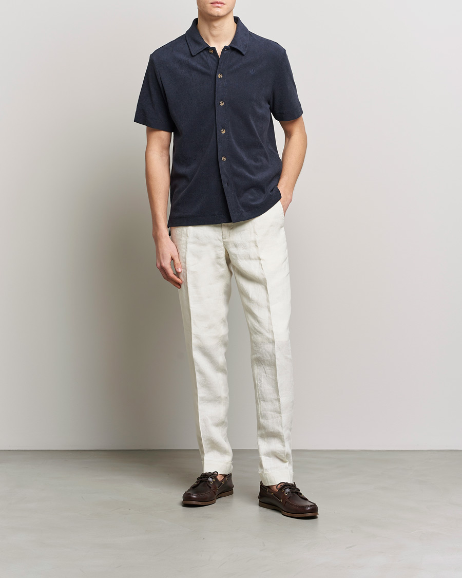 Hombres | Camisas | Morris | Hunter Terry Short Sleeve Shirt Old Blue