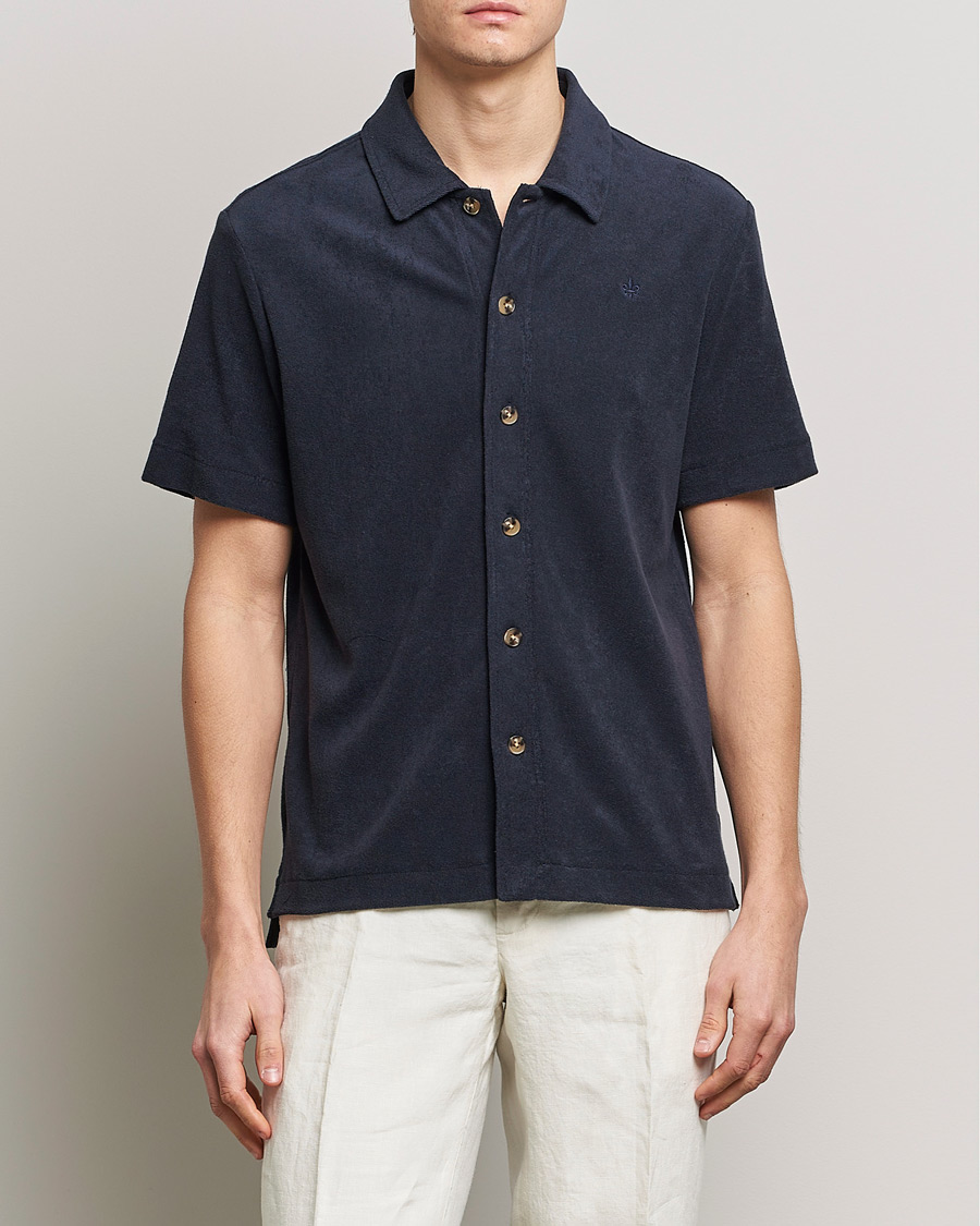 Hombres | Camisas | Morris | Hunter Terry Short Sleeve Shirt Old Blue