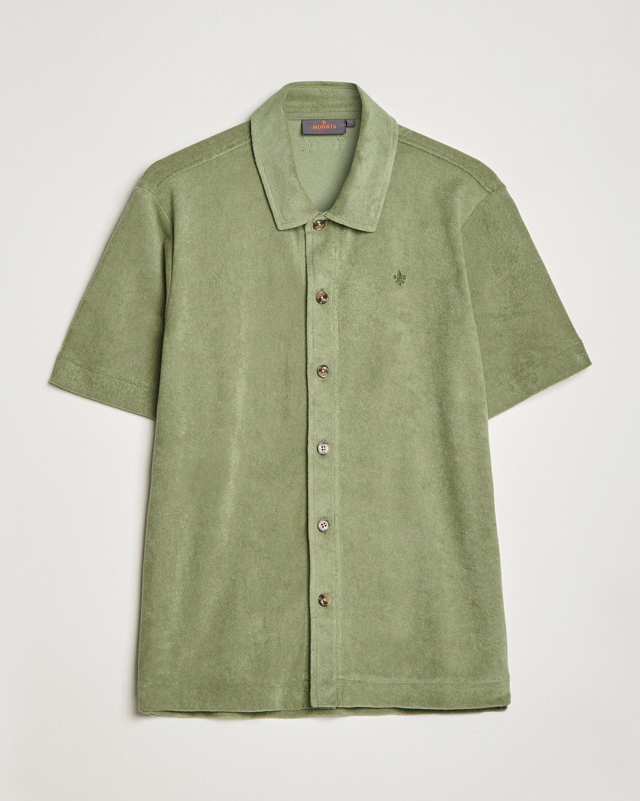 Hombres | Camisas | Morris | Hunter Terry Short Sleeve Shirt Sage Green
