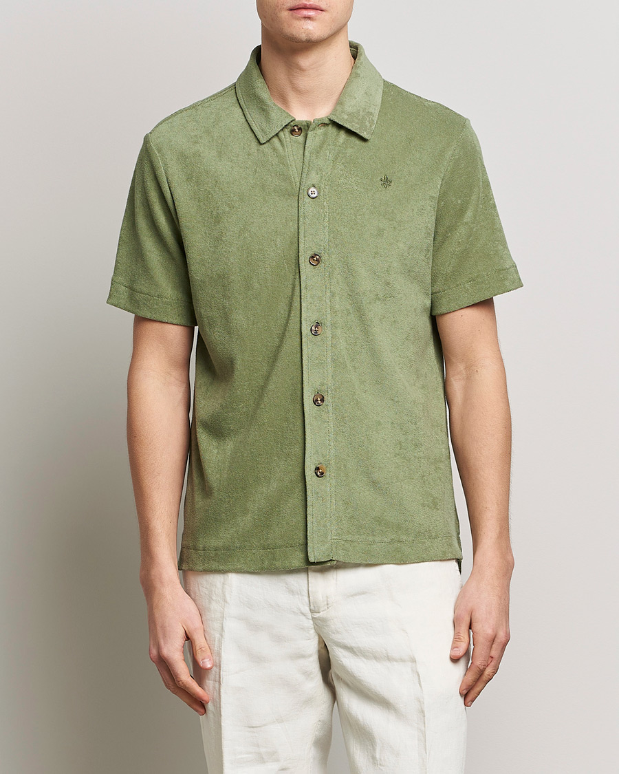 Hombres | Camisas | Morris | Hunter Terry Short Sleeve Shirt Sage Green