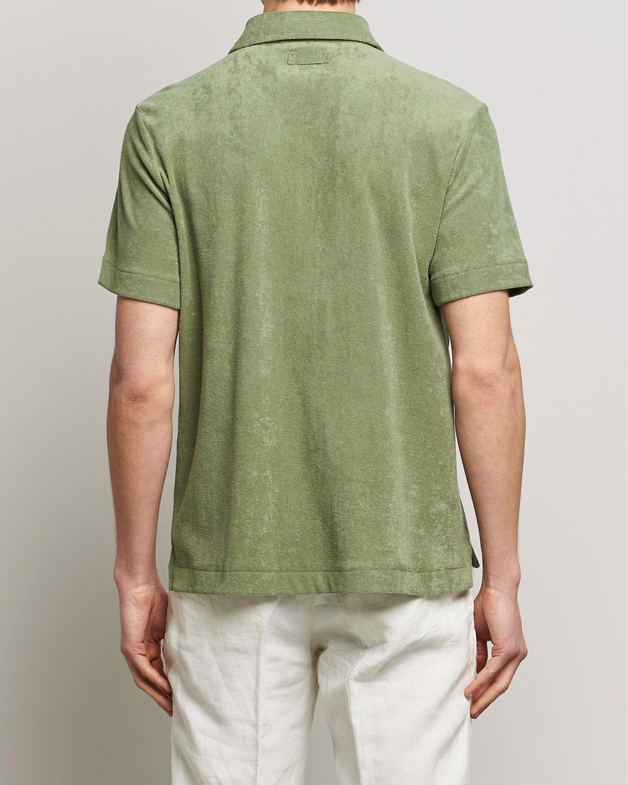 Hombres | Camisas | Morris | Hunter Terry Short Sleeve Shirt Sage Green