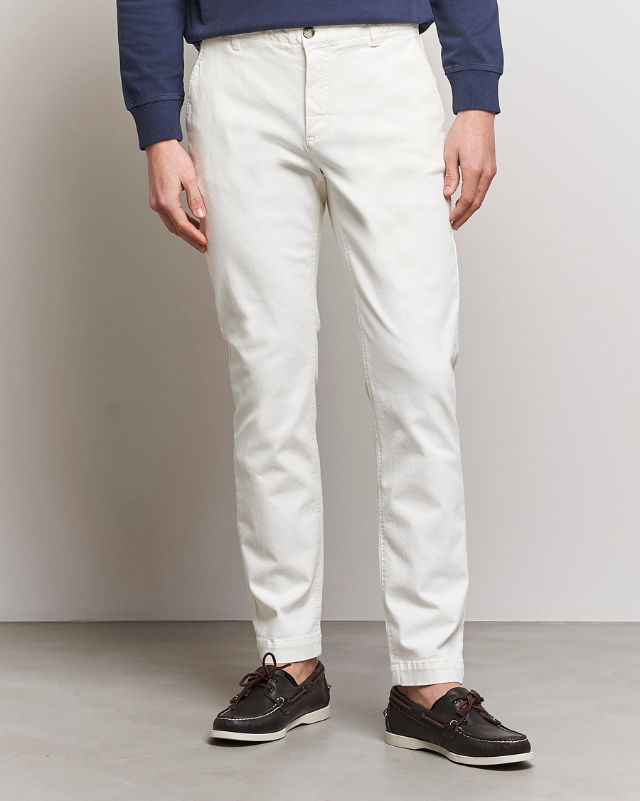 Hombres | Chinos | Morris | Jeffrey Brushed Stretch Chino White