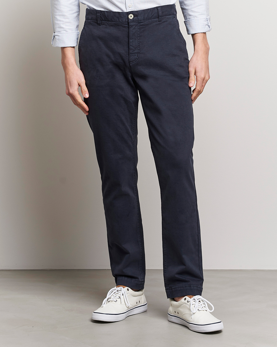 Hombres | Chinos | Morris | Jeffrey Brushed Stretch Chino Navy