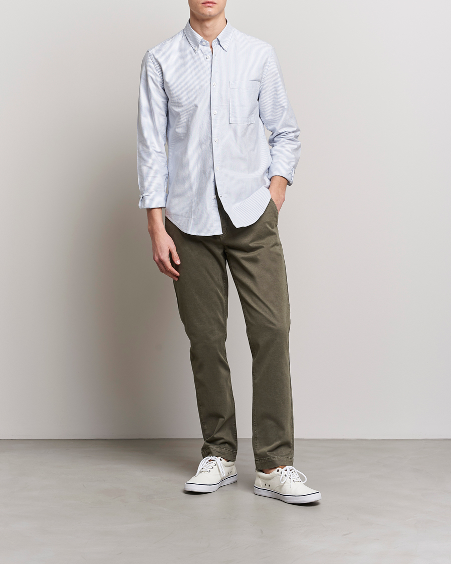 Hombres | Pantalones | Morris | Jeffrey Brushed Chinos Olive