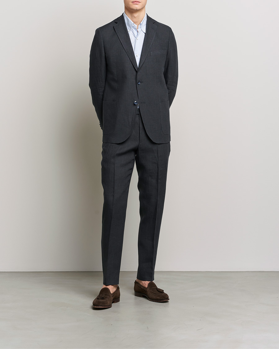 Hombres | Blazers | Morris | Archie Linen Suit Blazer Navy