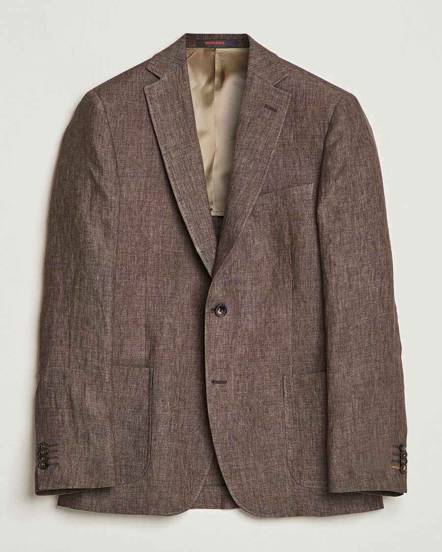 Hombres | Blazers | Morris | Archie Linen Suit Blazer Brown