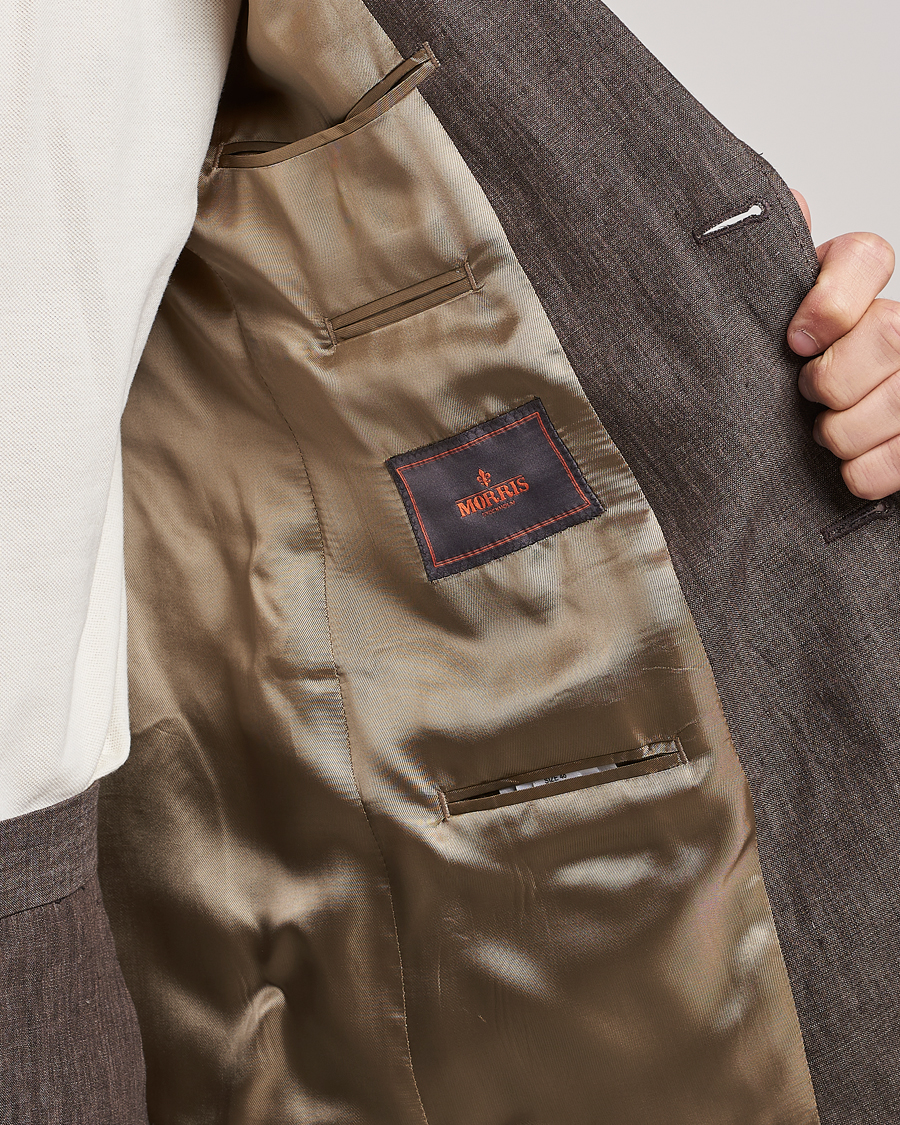 Hombres | Blazers | Morris | Archie Linen Suit Blazer Brown