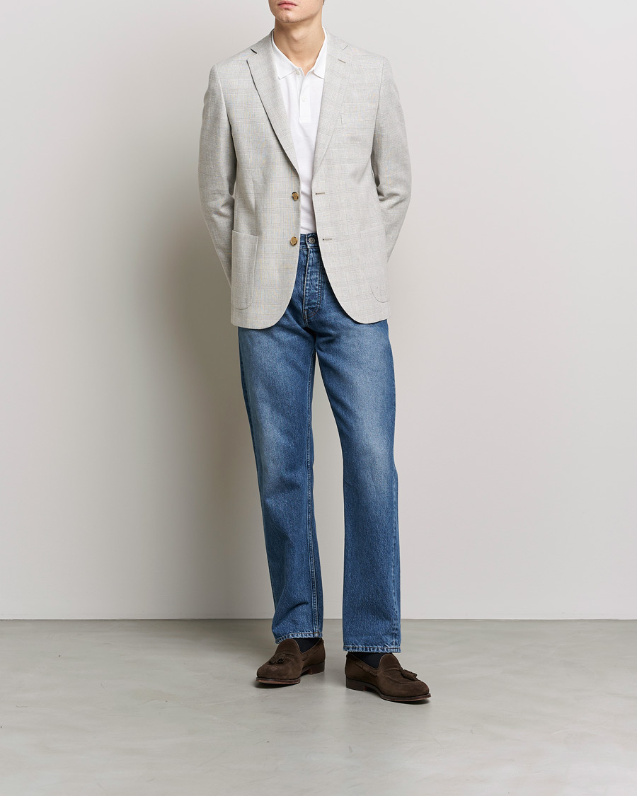 Hombres | Blazers | Morris | Archie Glencheck Cotton Blazer Khaki