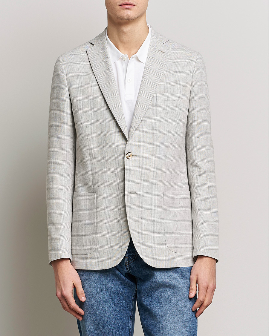 Hombres | Blazers | Morris | Archie Glencheck Cotton Blazer Khaki