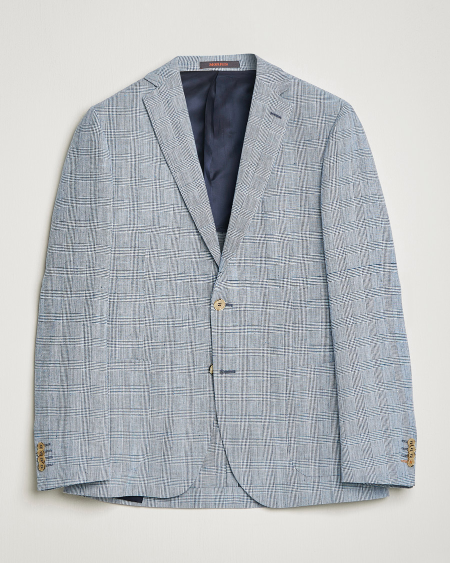 Hombres | Blazers | Morris | Archie Glencheck Cotton Blazer Blue