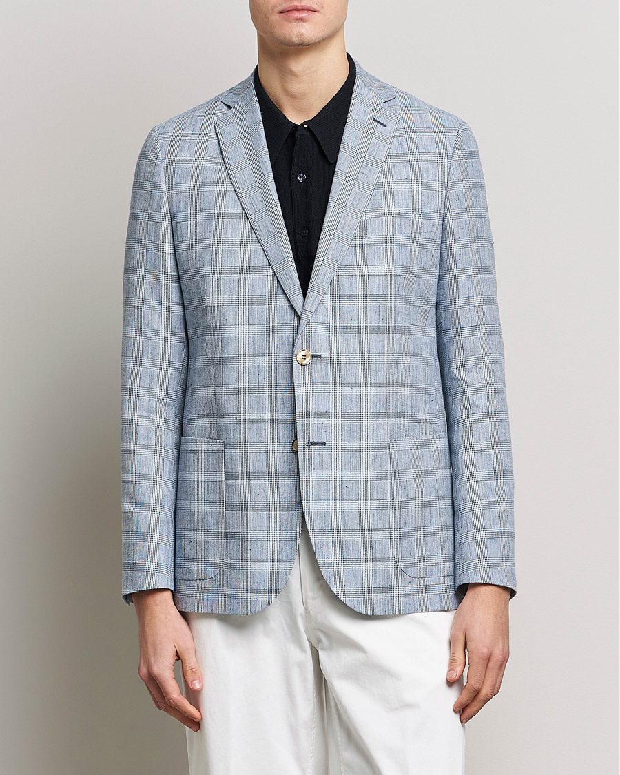 Hombres | Blazers | Morris | Archie Glencheck Cotton Blazer Blue