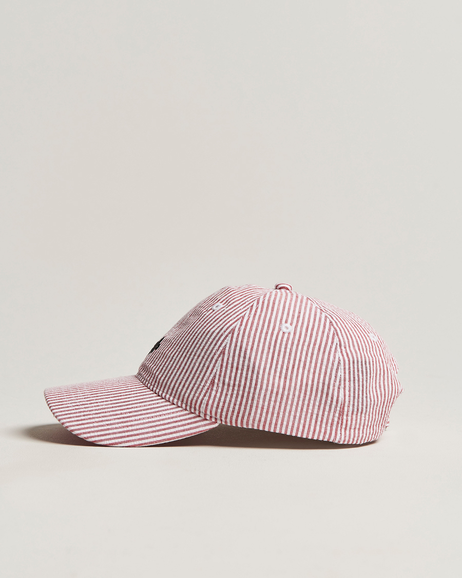 Hombres | Morris Chapman StripedCotton Cap Red/White | Morris | Chapman StripedCotton Cap Red/White
