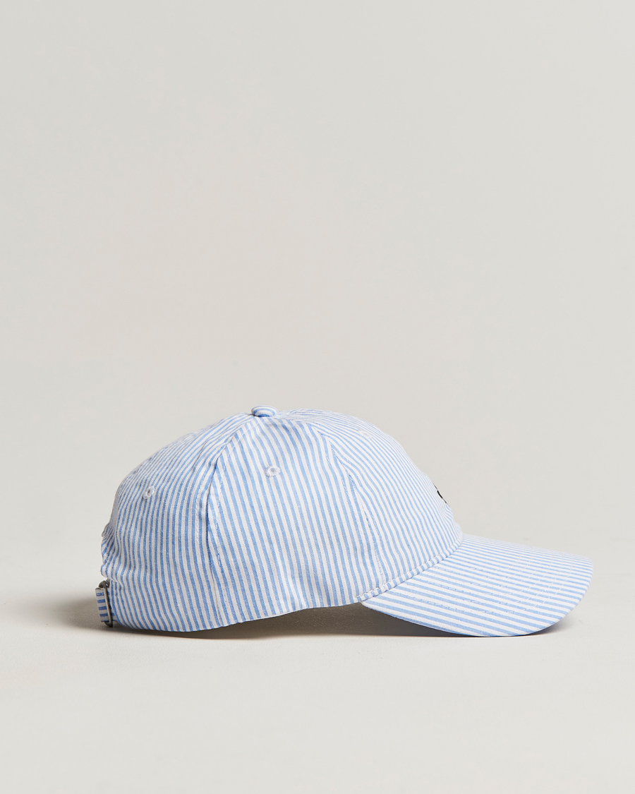 Hombres | Morris Chapman StripedCotton Cap Blue/White | Morris | Chapman StripedCotton Cap Blue/White
