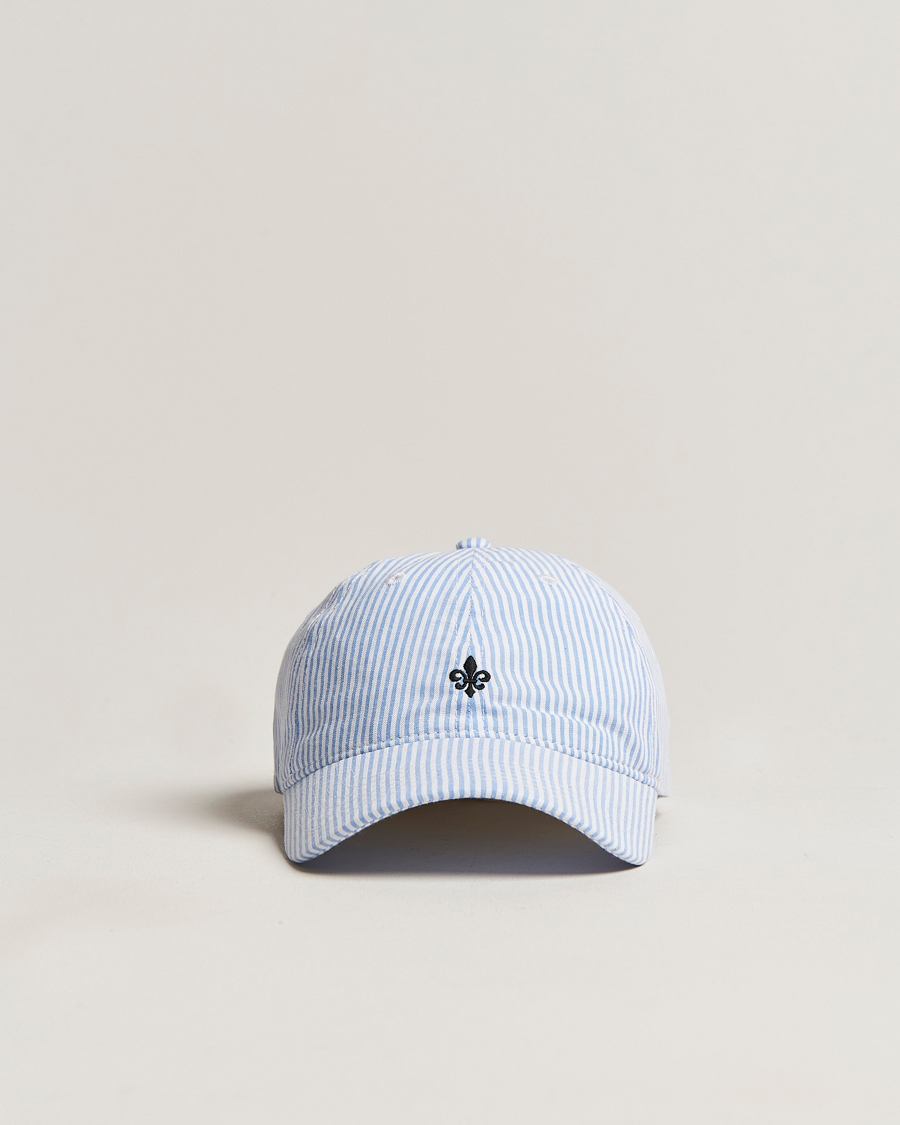 Hombres | Morris Chapman StripedCotton Cap Blue/White | Morris | Chapman StripedCotton Cap Blue/White
