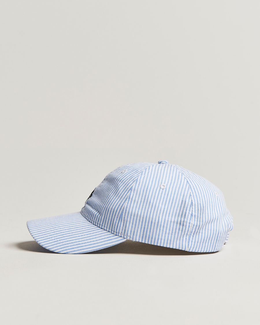 Hombres | Morris Chapman StripedCotton Cap Blue/White | Morris | Chapman StripedCotton Cap Blue/White