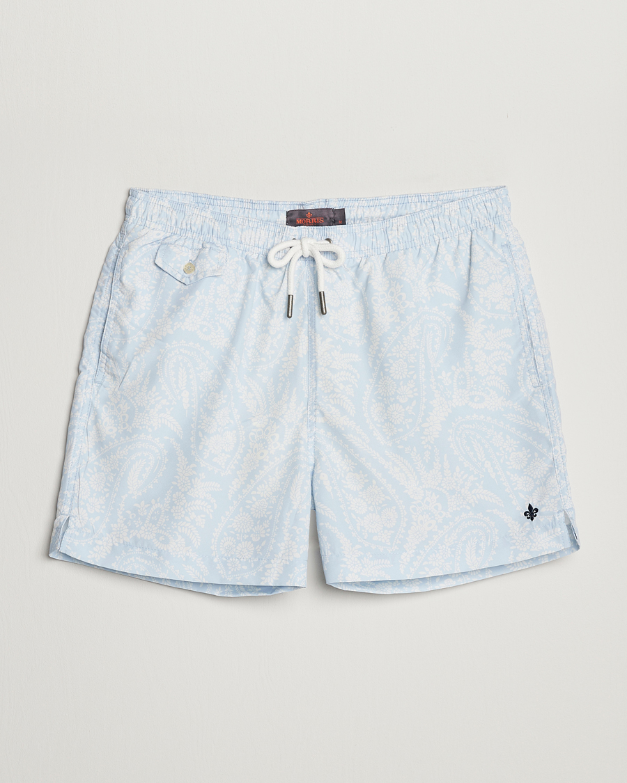 Hombres | Bañadores | Morris | Paisley Bathing Trunks Light Blue