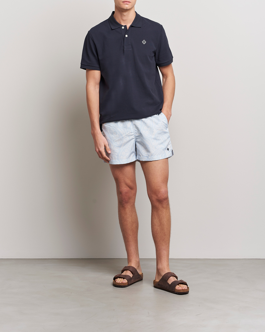 Hombres | Bañadores | Morris | Paisley Bathing Trunks Light Blue