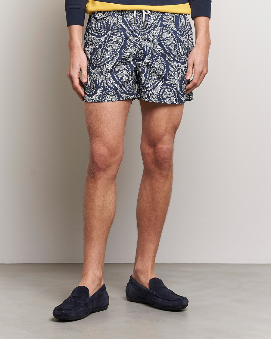 Hombres | Bañadores | Morris | Paisley Bathing Trunks Navy