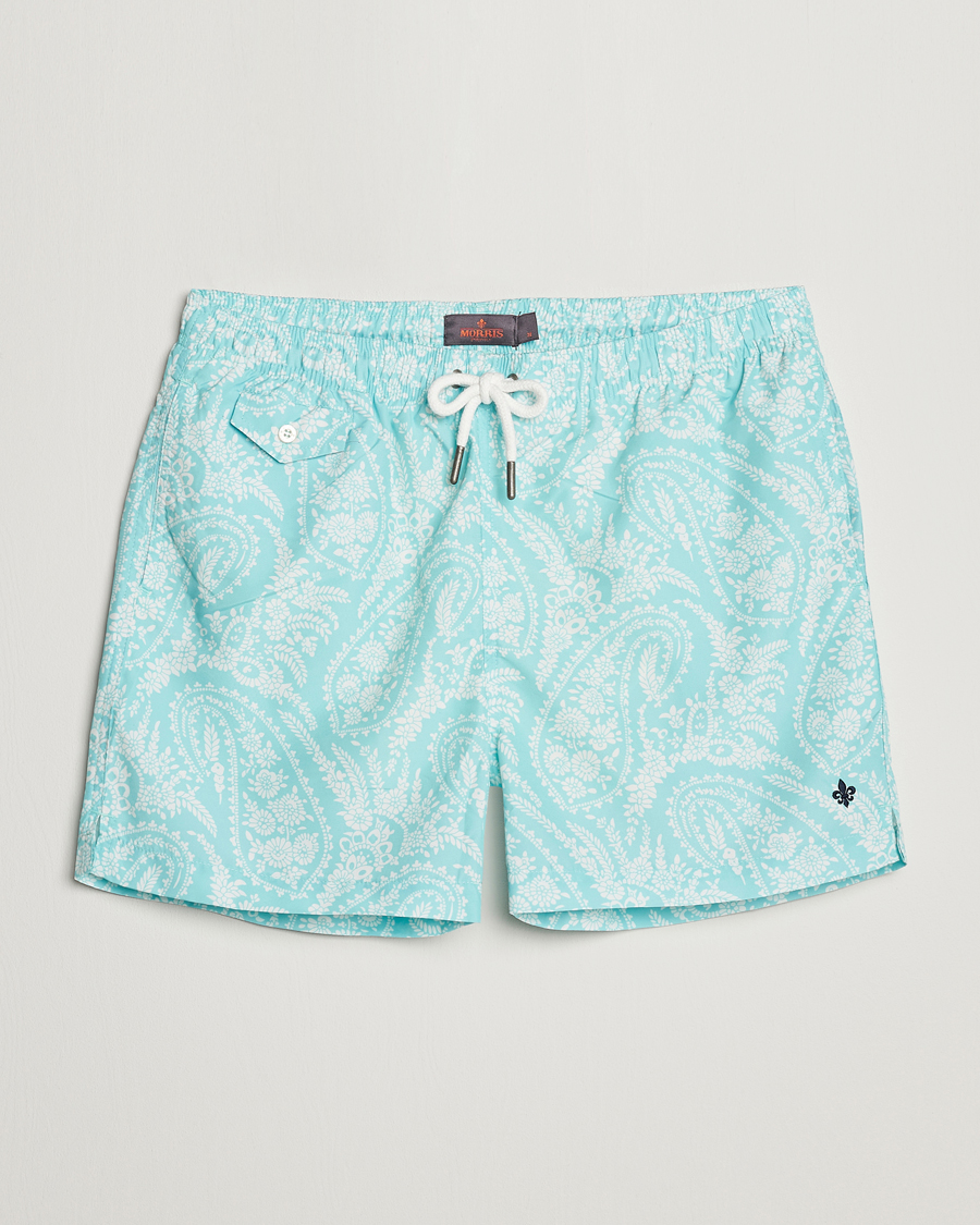 Hombres | Bañadores | Morris | Paisley Bathing Trunks Turquoise