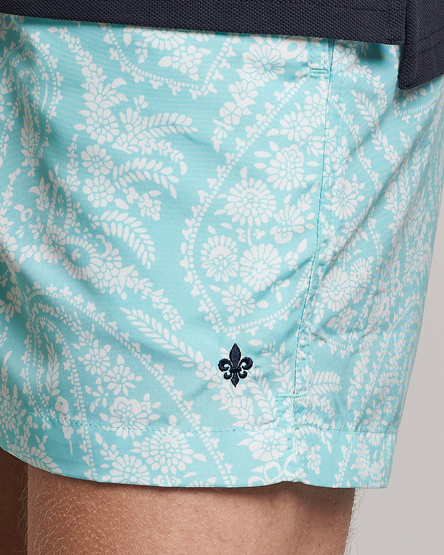 Hombres | Bañadores | Morris | Paisley Bathing Trunks Turquoise