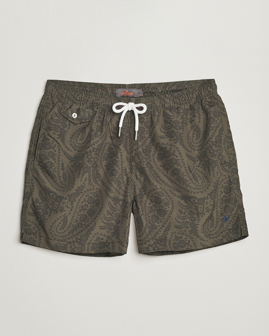 Hombres | Bañadores | Morris | Paisley Bathing Trunks Olive