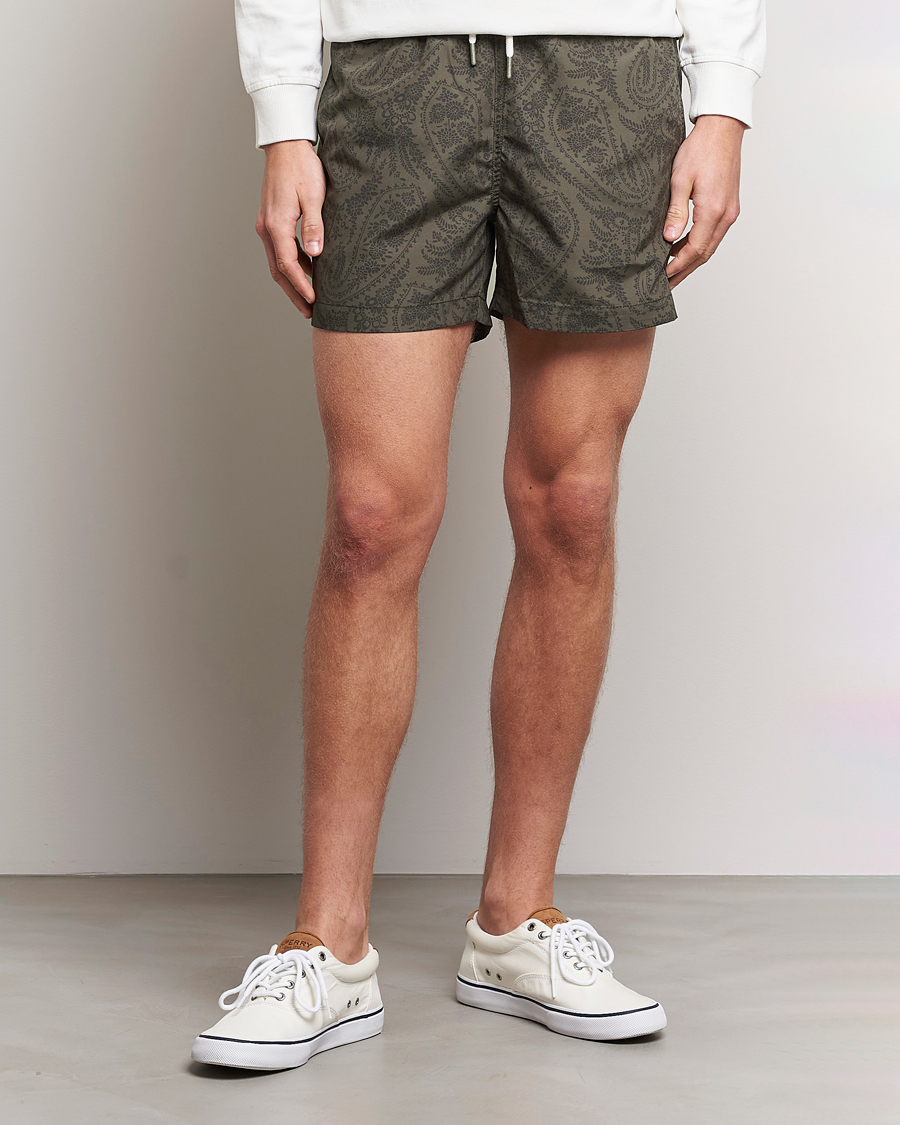 Hombres | Bañadores | Morris | Paisley Bathing Trunks Olive