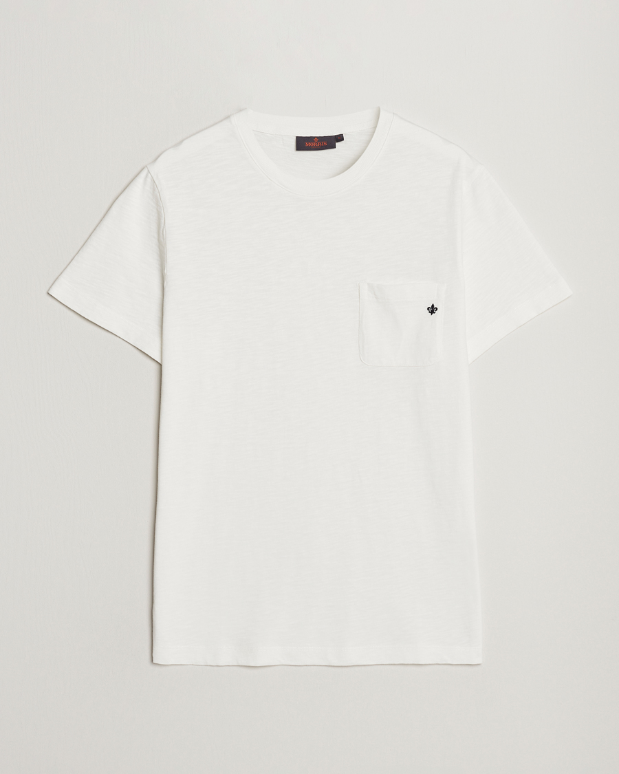 Hombres | Camisetas | Morris | Lily Slub Pocket Crew Neck Tee White