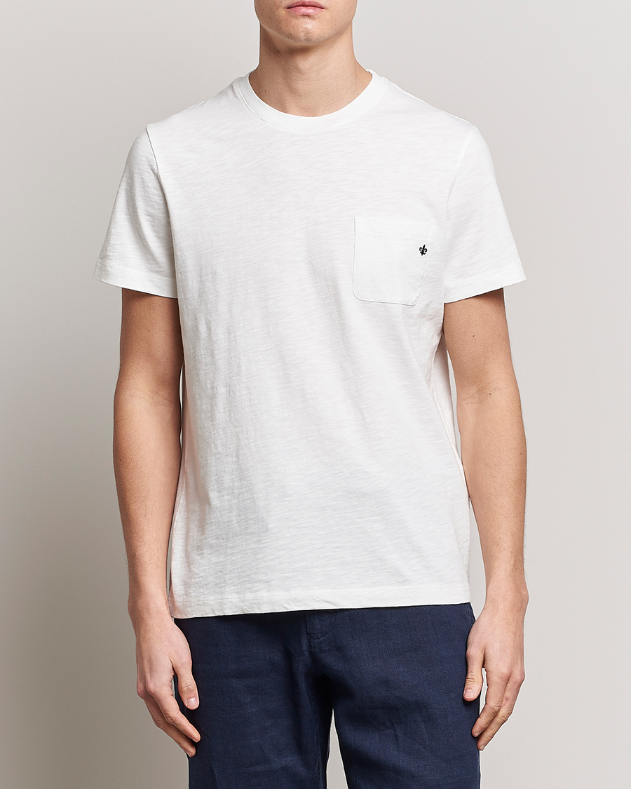 Hombres | Camisetas | Morris | Lily Slub Pocket Crew Neck Tee White