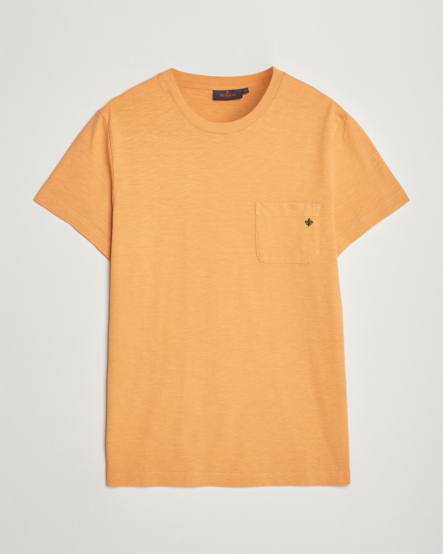 Hombres | Camisetas | Morris | Lily Slub Pocket Crew Neck Tee Orange