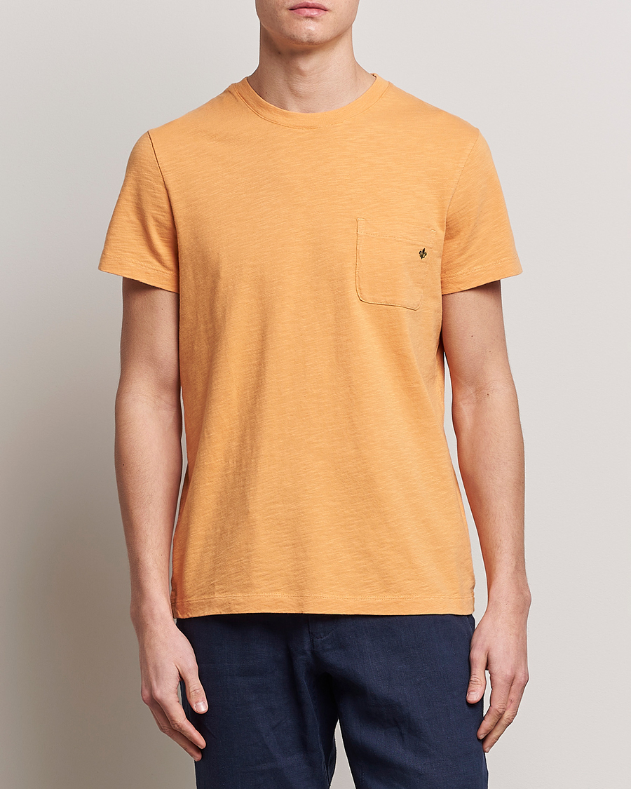 Hombres | Camisetas | Morris | Lily Slub Pocket Crew Neck Tee Orange