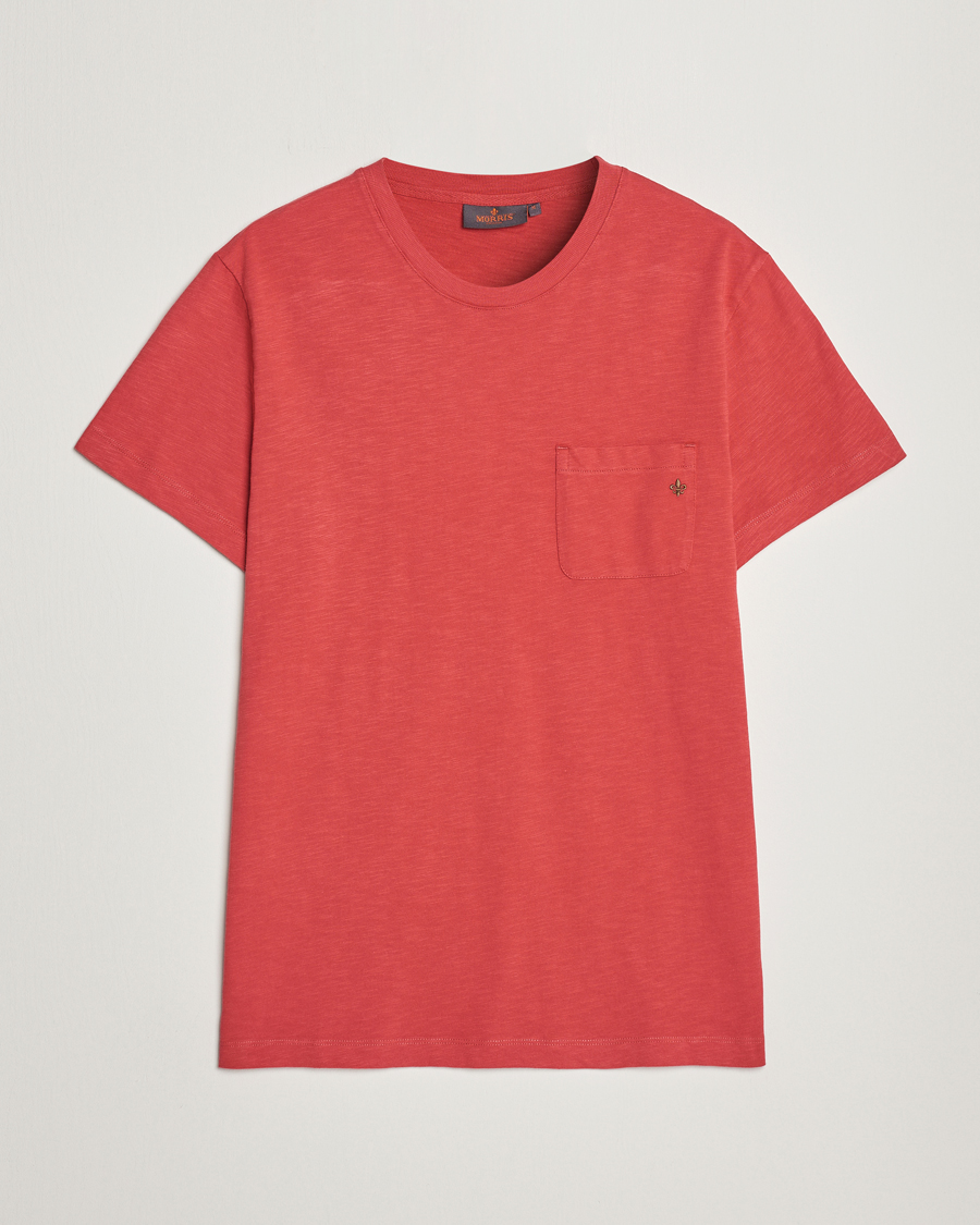 Hombres | Camisetas | Morris | Lily Slub Pocket Crew Neck Tee Red