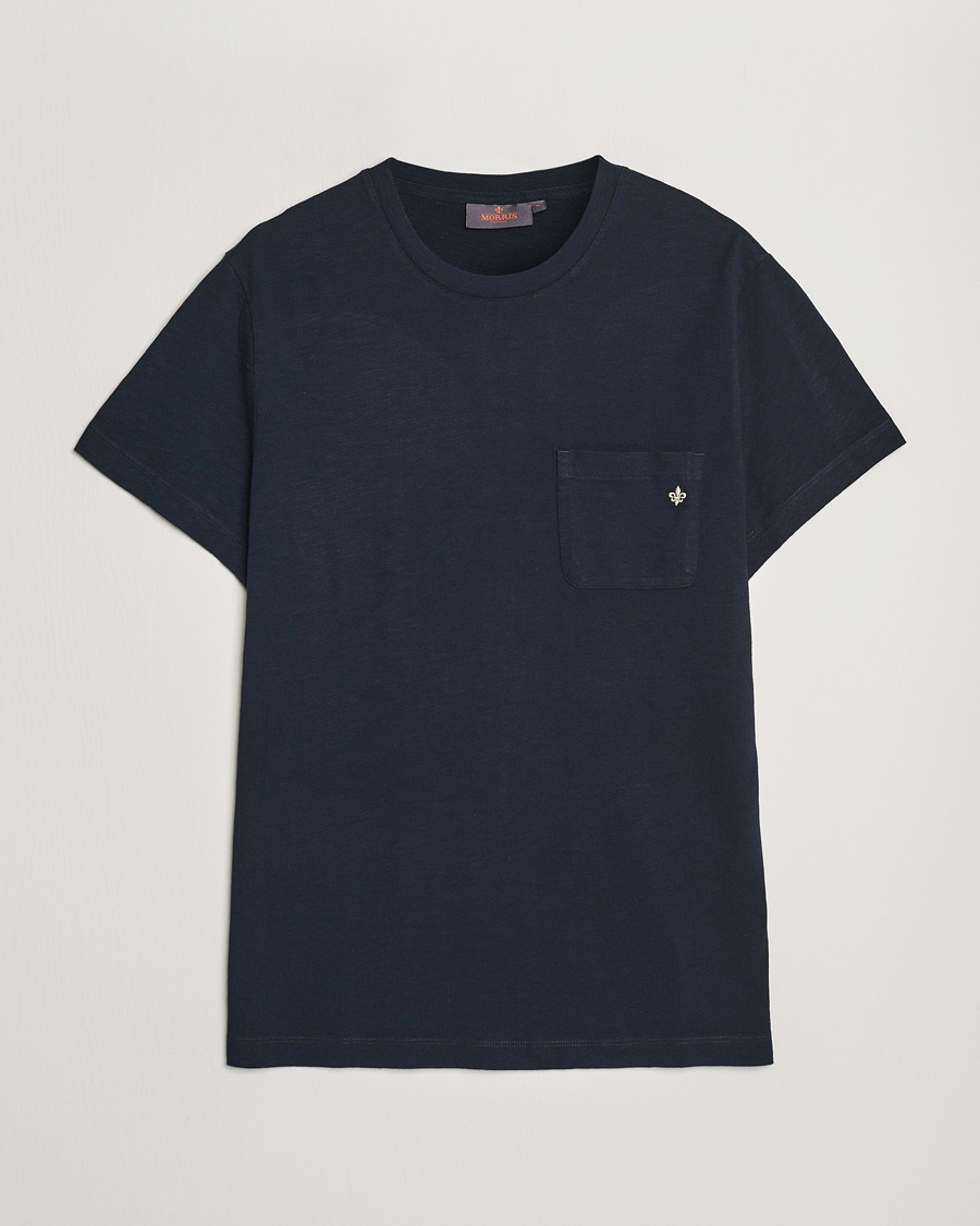 Hombres | Camisetas | Morris | Lily Slub Pocket Crew Neck Tee Navy