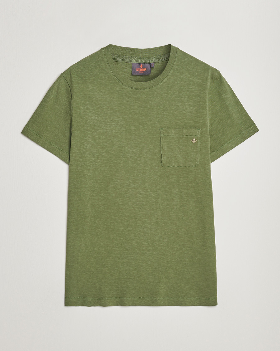 Hombres | Camisetas | Morris | Lily Slub Pocket Crew Neck Tee Olive