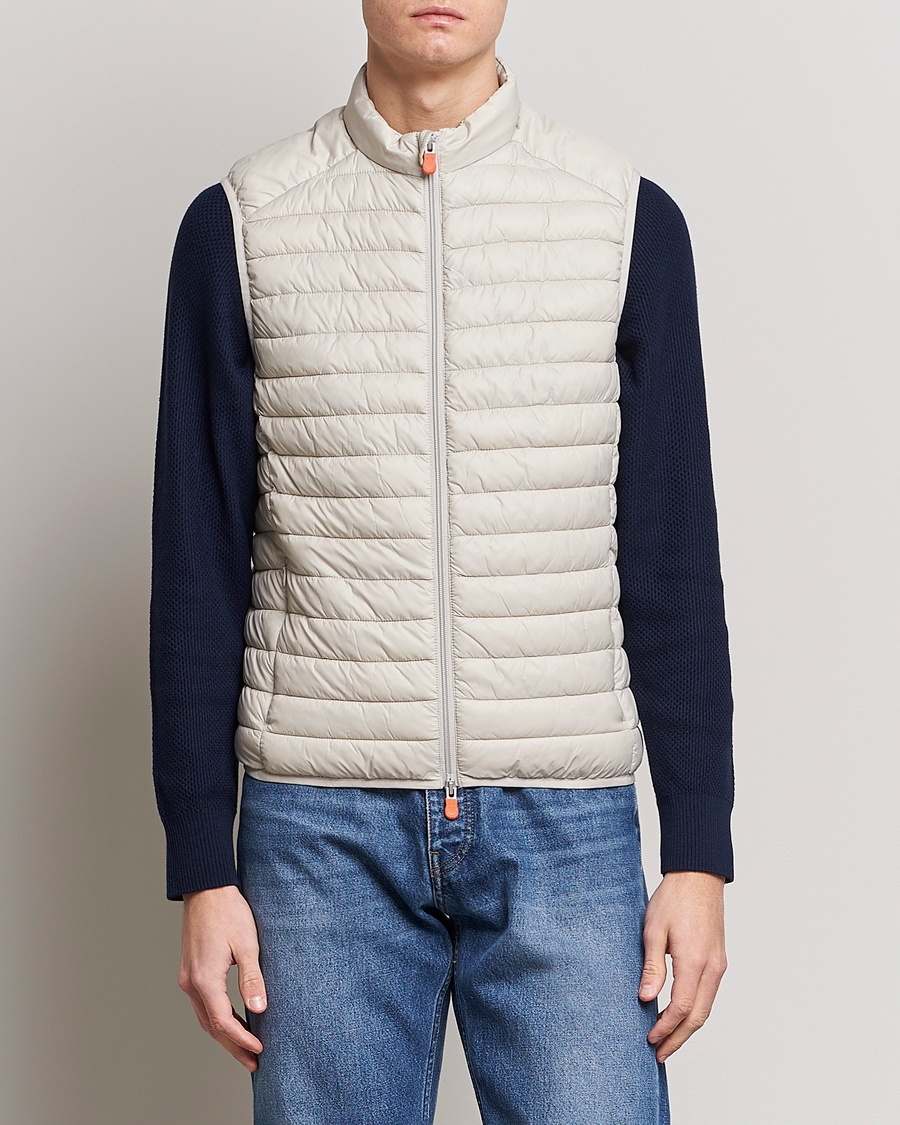 Hombres | Chalecos | Save The Duck | Adamus Lightweight Padded Vest Rainy Beige