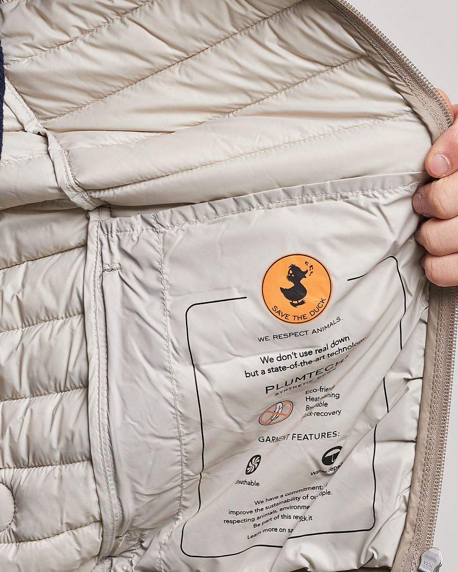Hombres | Chalecos | Save The Duck | Adamus Lightweight Padded Vest Dune Beige