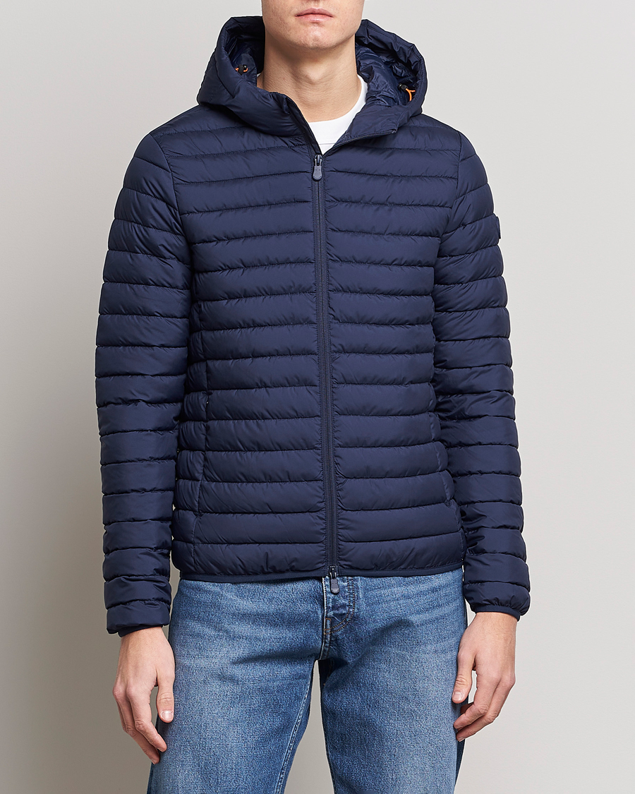Hombres | Abrigos y chaquetas | Save The Duck | Luke Lightweight Matt Padded Hood Jacket Navy Blue