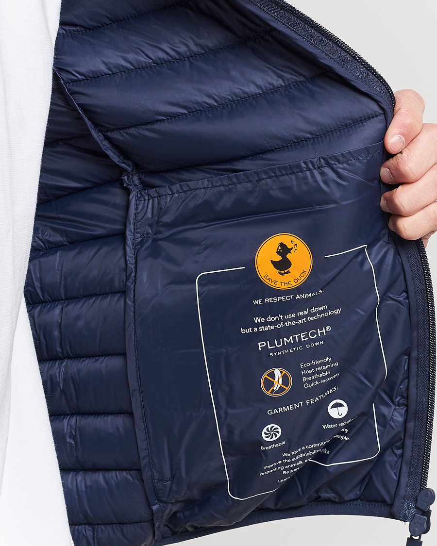 Hombres | Abrigos y chaquetas | Save The Duck | Luke Lightweight Matt Padded Hood Jacket Navy Blue