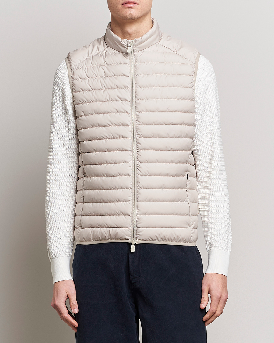 Hombres | Chalecos | Save The Duck | Leonard Lightweight Matt Padded Vest Rainy Beige