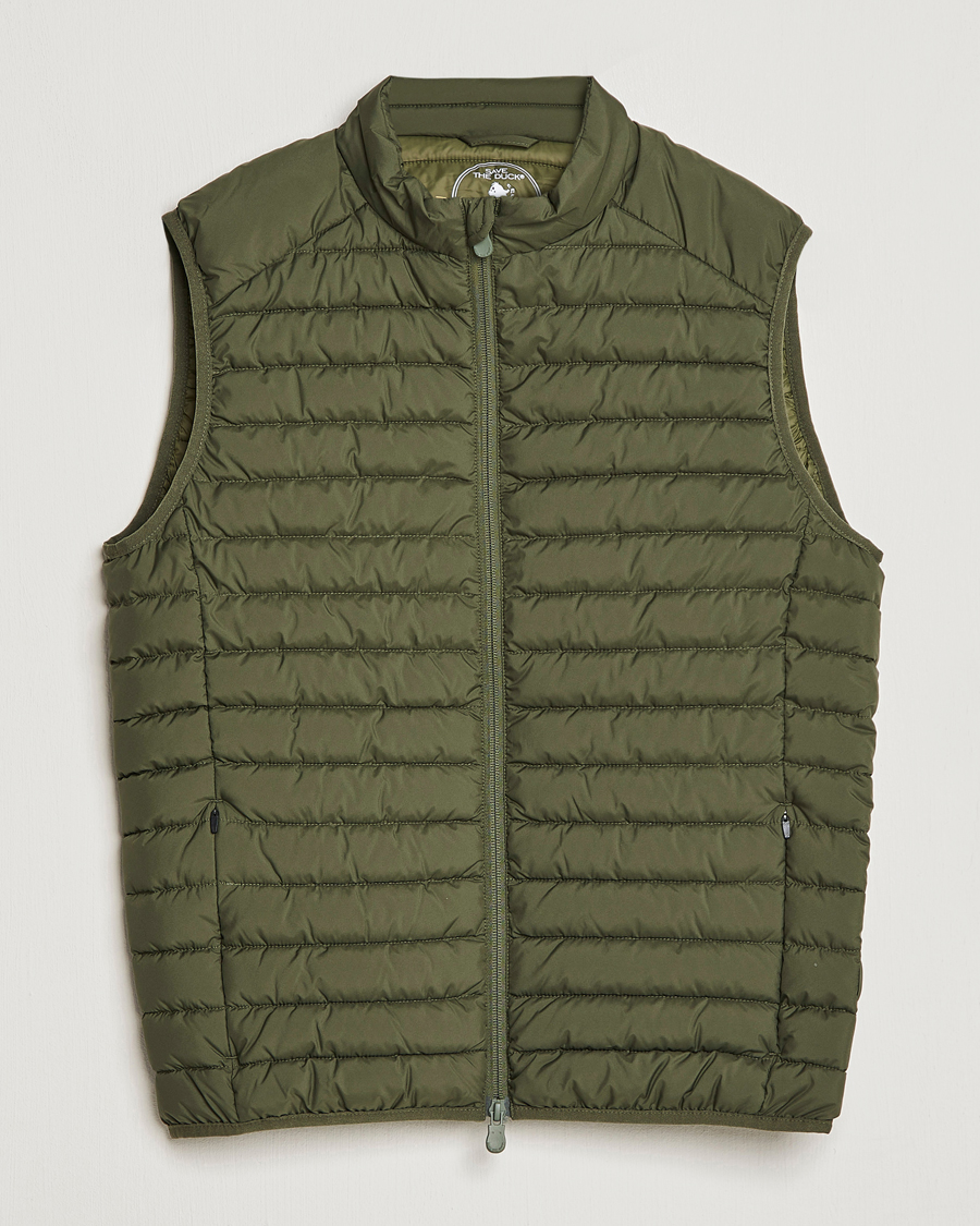 Hombres | Chalecos | Save The Duck | Leonard Lightweight Matt Padded Vest Dusty Olive