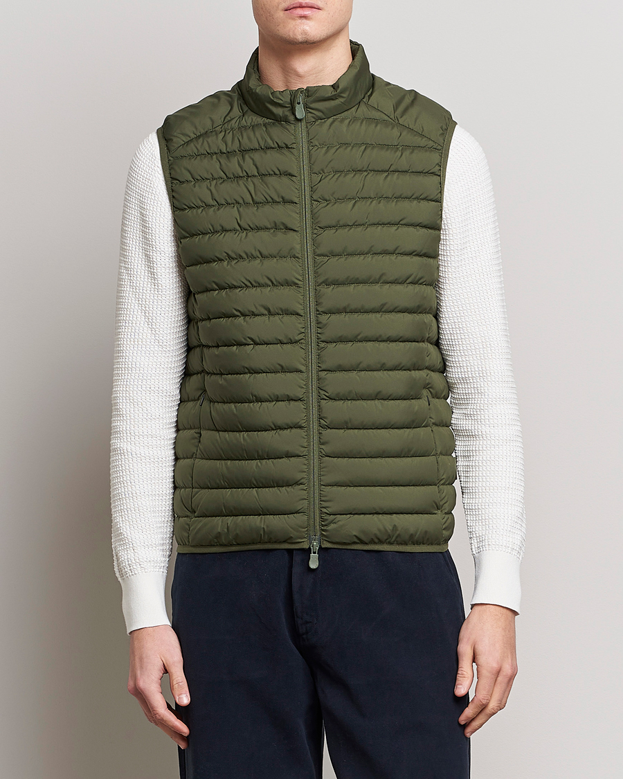 Hombres | Chalecos | Save The Duck | Leonard Lightweight Matt Padded Vest Dusty Olive
