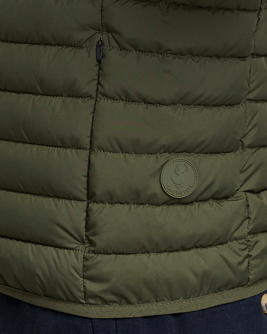 Hombres | Chalecos | Save The Duck | Leonard Lightweight Matt Padded Vest Dusty Olive