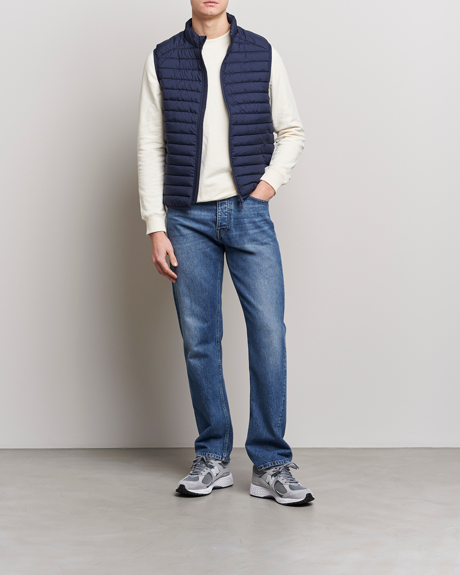 Hombres | Chalecos | Save The Duck | Leonard Lightweight Matt Padded Vest Navy Blue