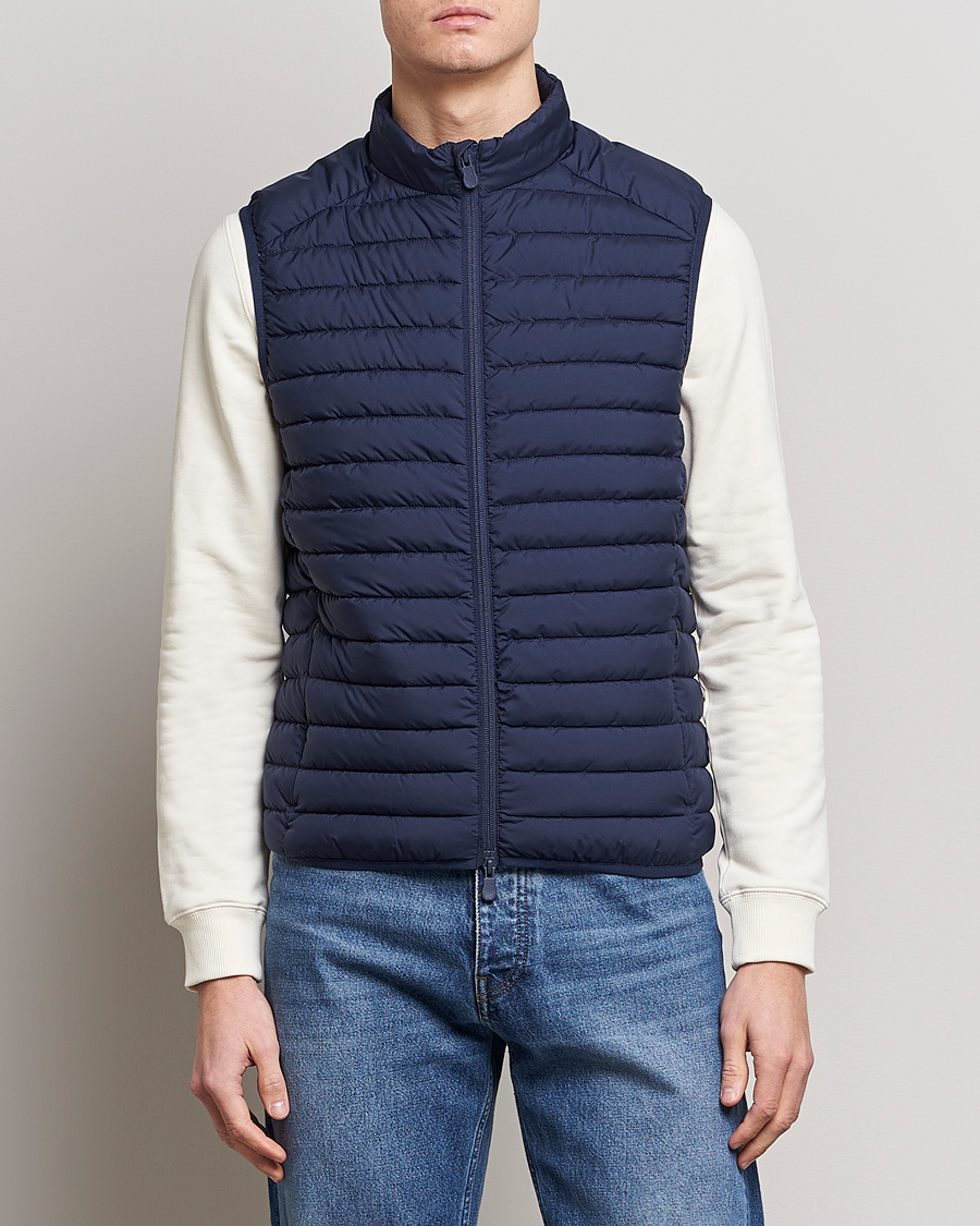 Hombres | Chalecos | Save The Duck | Leonard Lightweight Matt Padded Vest Navy Blue