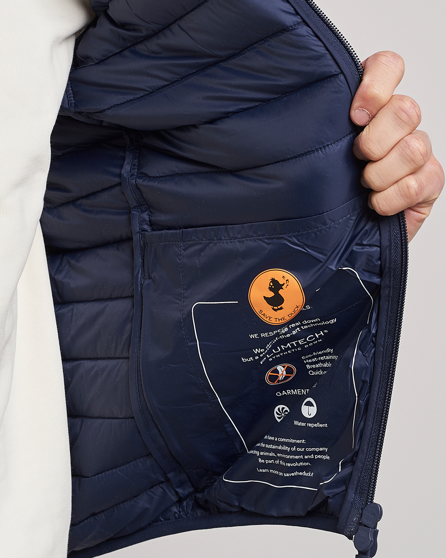Hombres | Chalecos | Save The Duck | Leonard Lightweight Matt Padded Vest Navy Blue