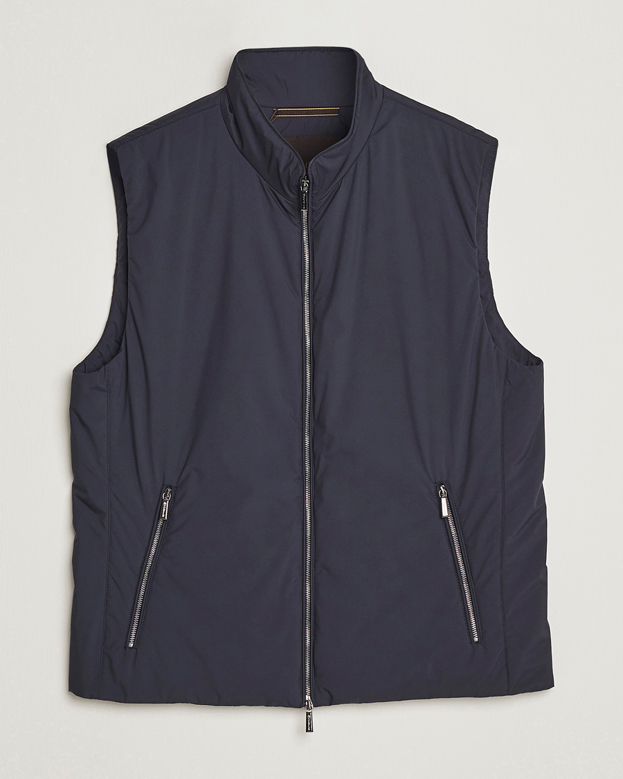 Hombres | Abrigos y chaquetas | MooRER | Senio Padded Vest Navy