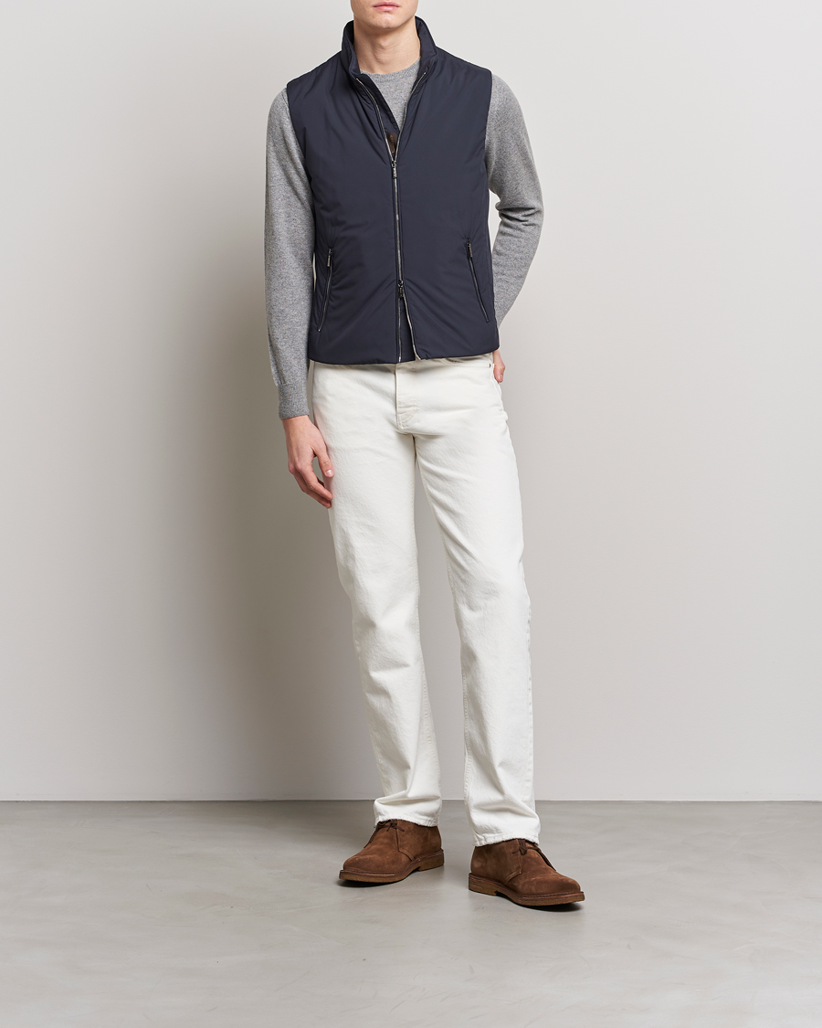 Hombres | Abrigos y chaquetas | MooRER | Senio Padded Vest Navy